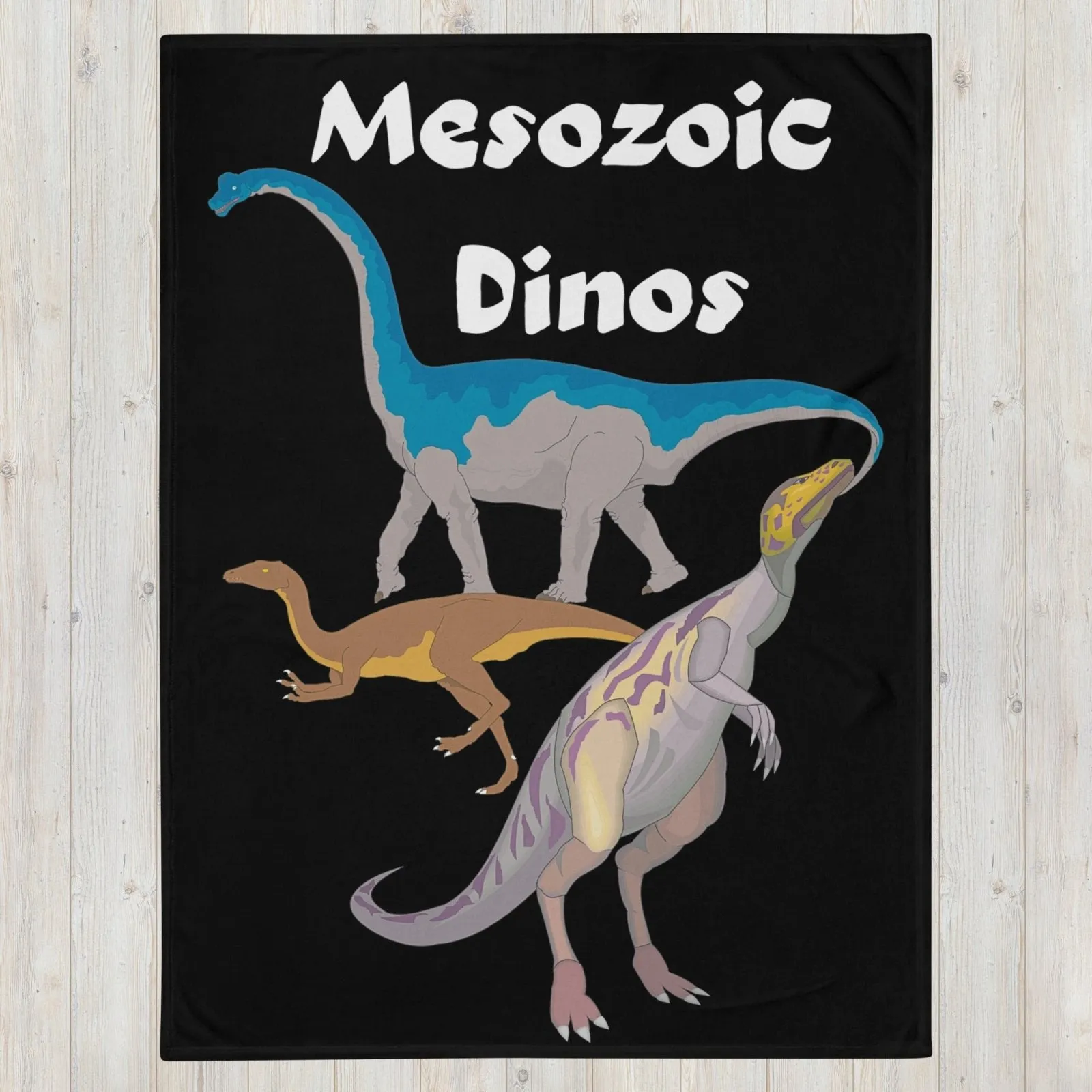 Mezozoic Dinosaur Throw Blanket