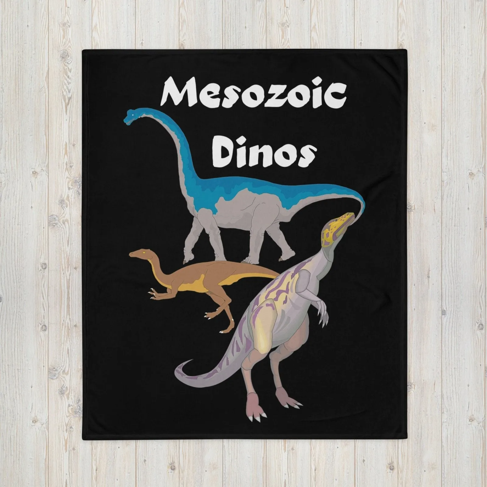 Mezozoic Dinosaur Throw Blanket