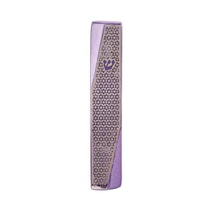 Mezuzah - Geometric - Magen David - Purple