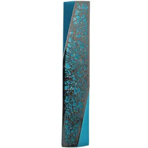 Mezuzah - Geometric - Pomegranates - Turquoise