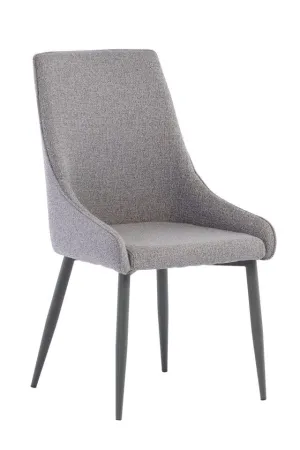 MIAMI DINING CHAIR - MINERAL GREY FABRIC **** NEW ****