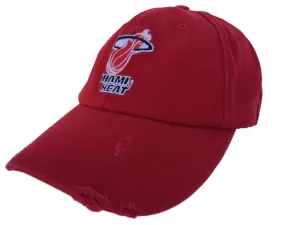 Miami Heat Retro Brand Red Worn Vintage Style Flexfit Hat Cap