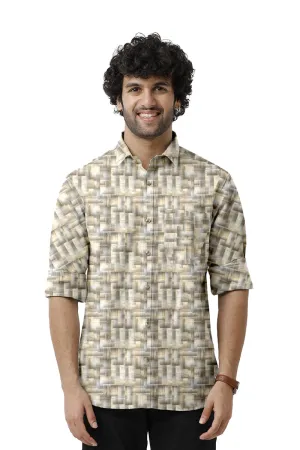 Miami -  Yellow Printed Casual Shirts for Men | Ariser