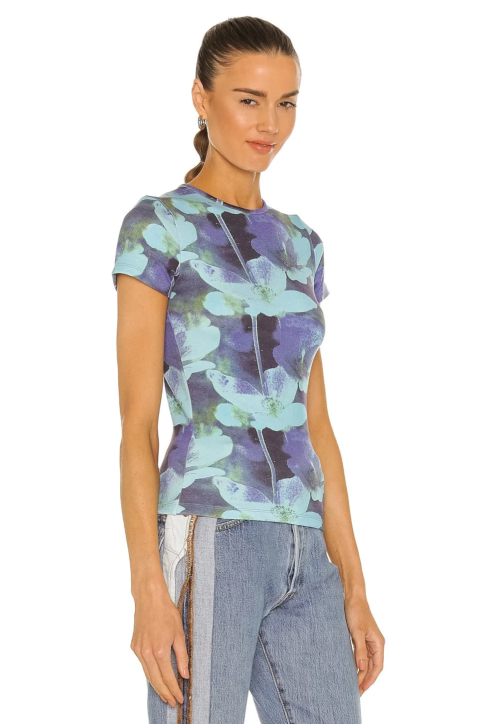 Miaou Mini T-shirt, Azul Print