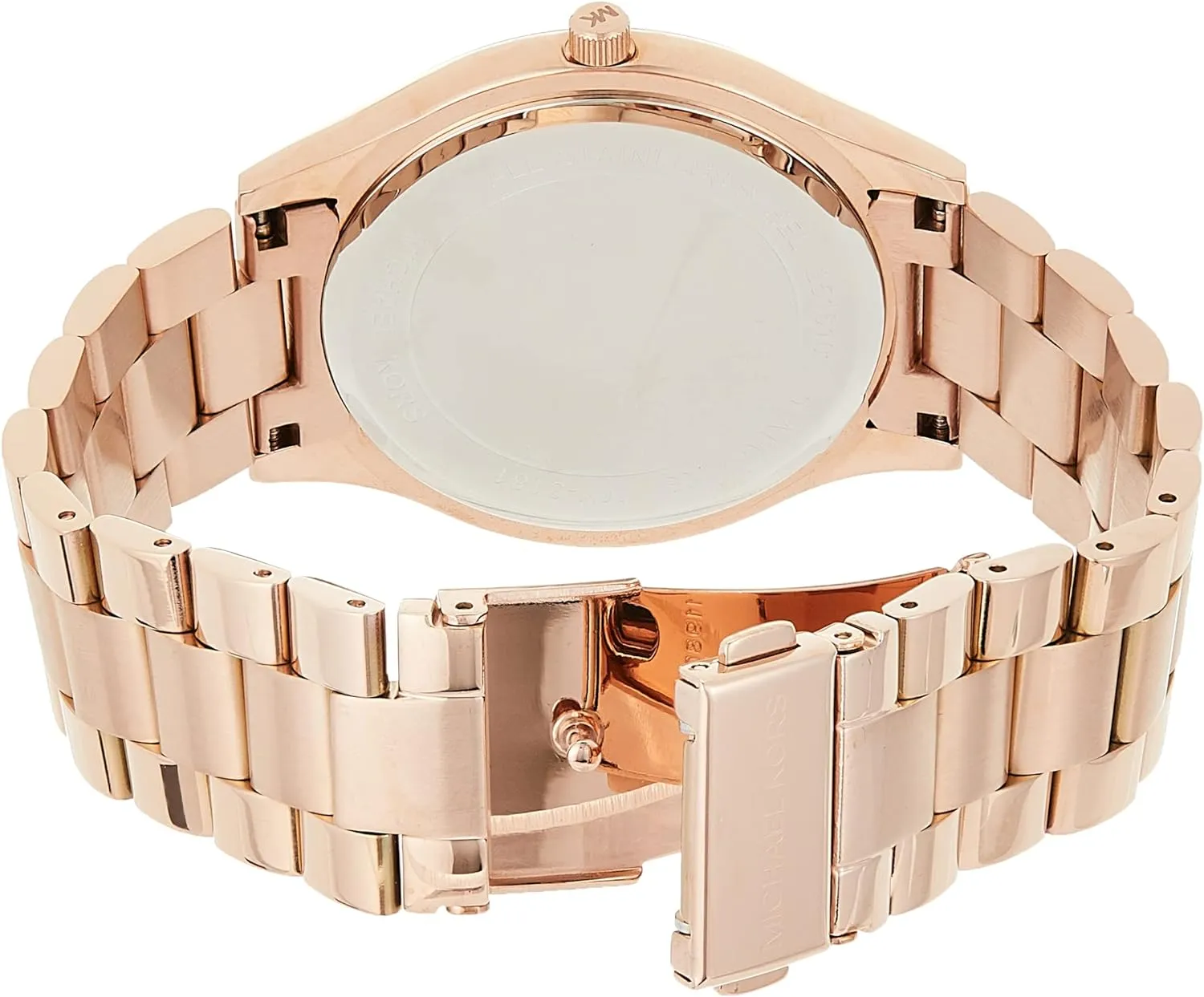 Michael Kors Ladies Watch Slim Runway Rose Gold MK3181