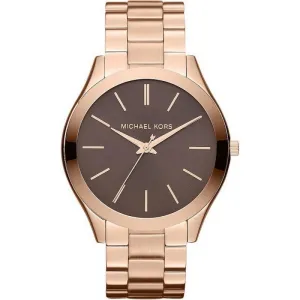 Michael Kors Ladies Watch Slim Runway Rose Gold MK3181