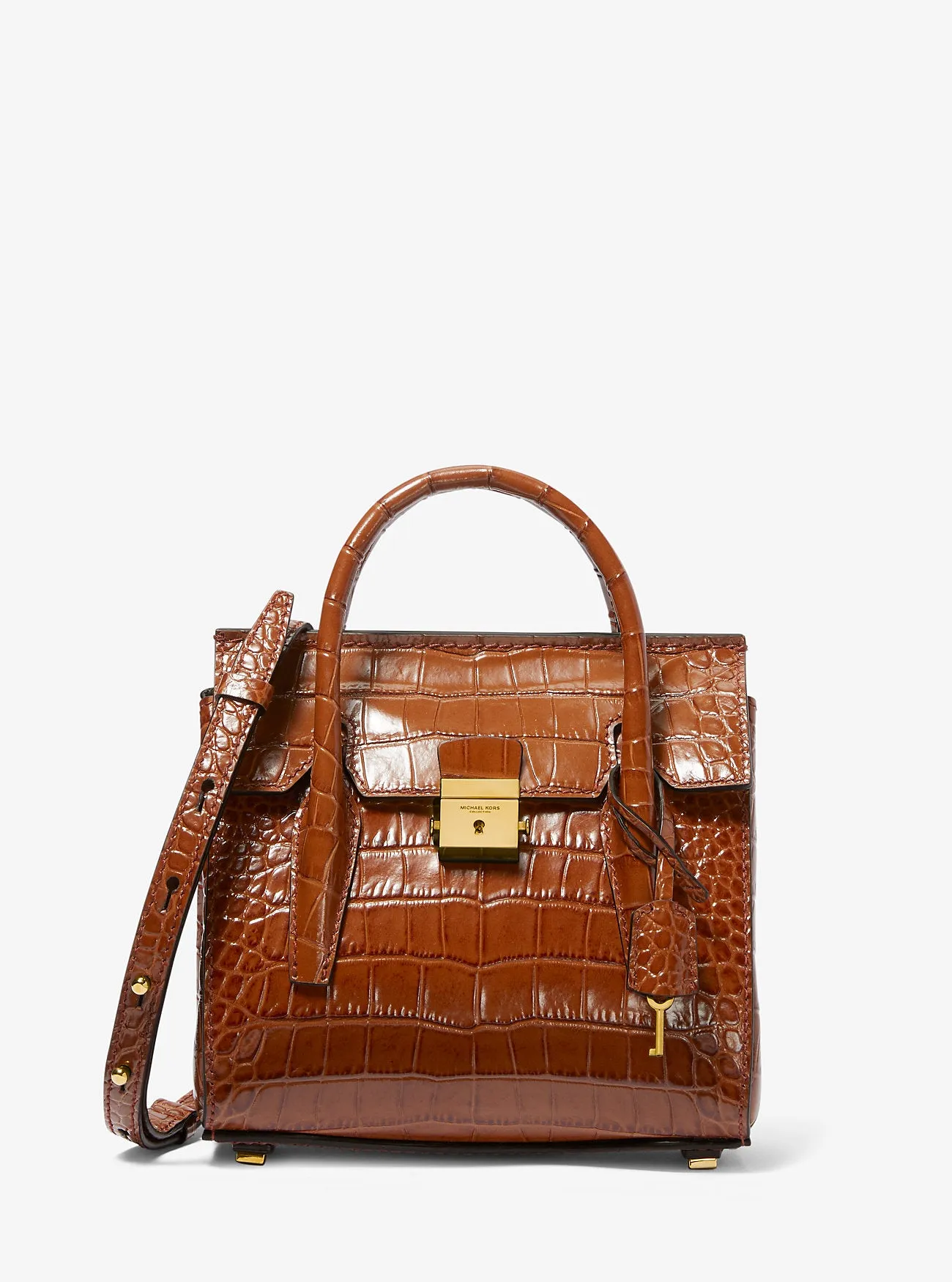 Michael Kors Mini Campbell Satchel in Croc-Embossed Leather