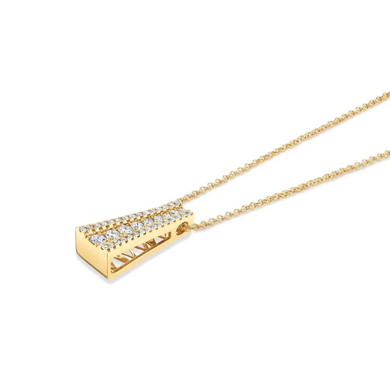 Michael M EUROPA 14K Yellow Gold Flare Pendant P398