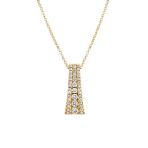 Michael M EUROPA 14K Yellow Gold Flare Pendant P398