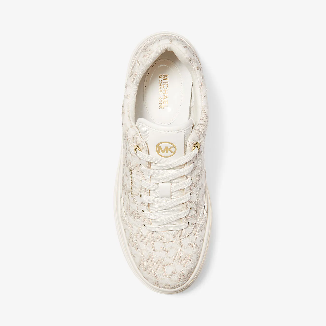 MICHAEL Michael Kors Hayes Empire Signature Logo platform sneakers, vanilla