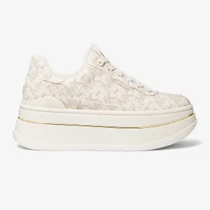 MICHAEL Michael Kors Hayes Empire Signature Logo platform sneakers, vanilla