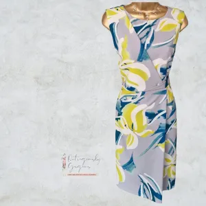 Michaela Louisa Grey, Multicolour Sleeveless Floral Print Shift Dress UK 12 US 8 EU 40 BNWT RRP £145