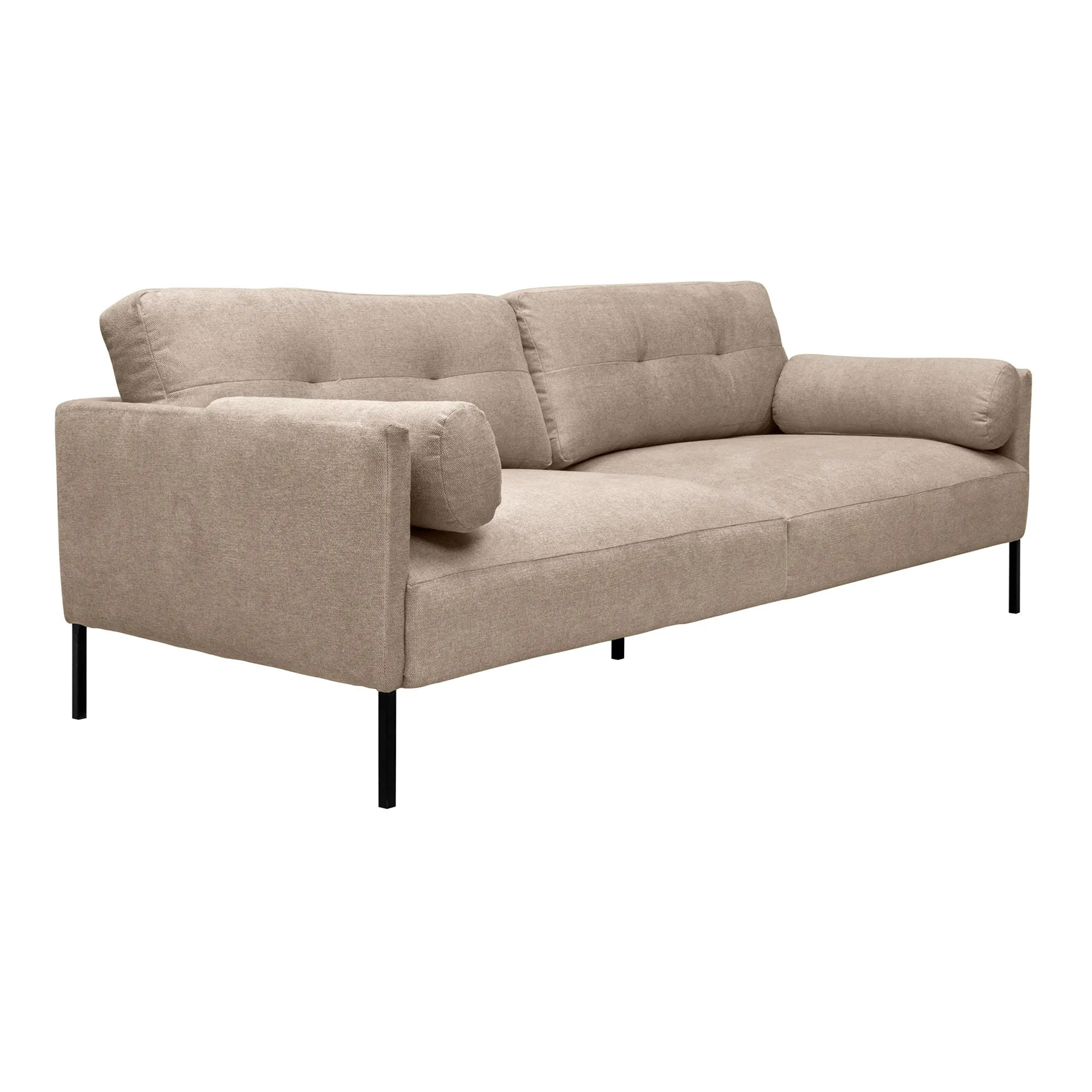 Michalina - 84" Fabric Sofa With Black Metal Legs