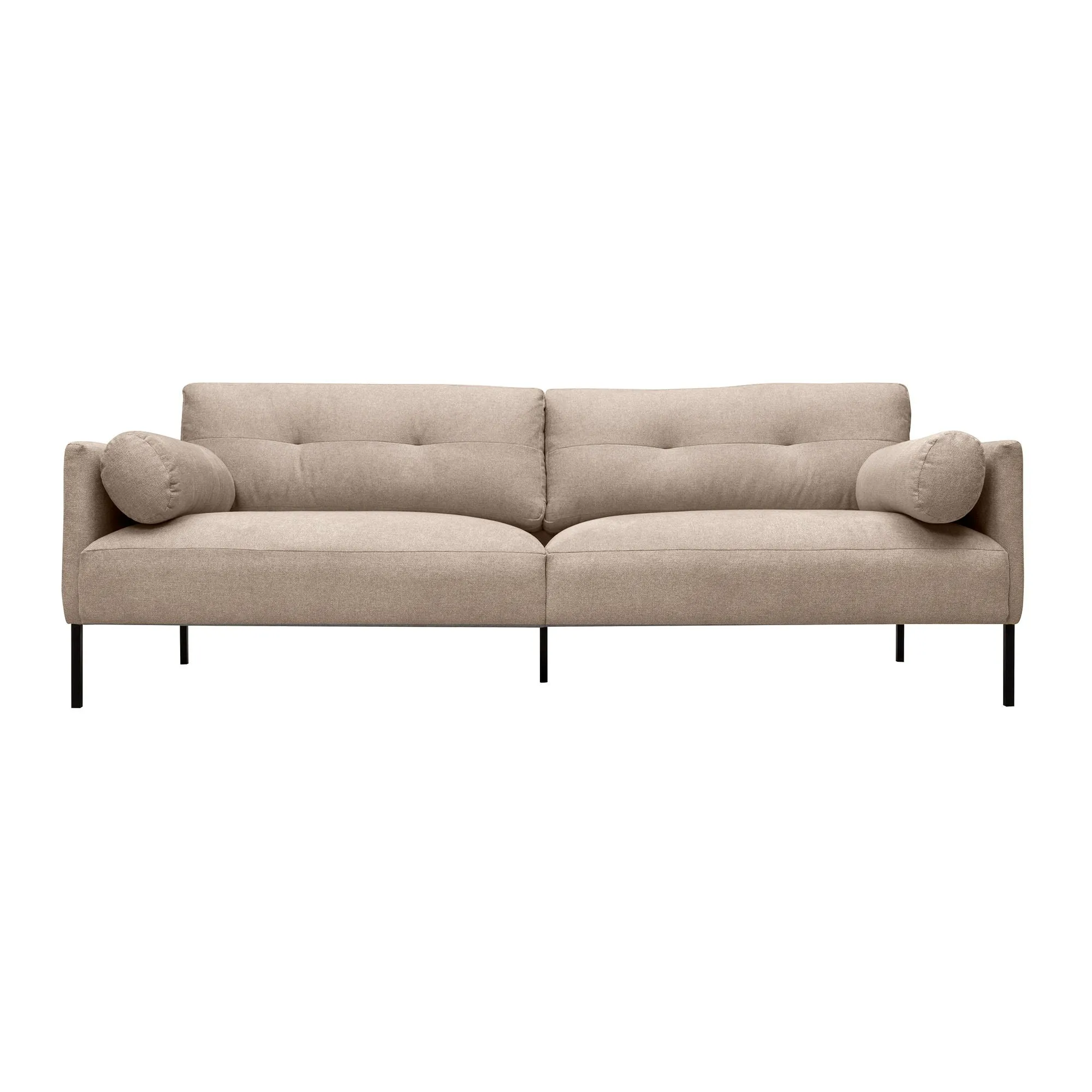 Michalina - 84" Fabric Sofa With Black Metal Legs