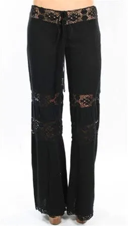 Michelle Jonas Long Hippie Pants in Black