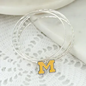 Michigan Logo Bangle Bracelets