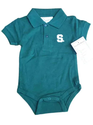 Michigan State Spartans Two Feet Ahead Infant Golf Polo One Piece Outfit