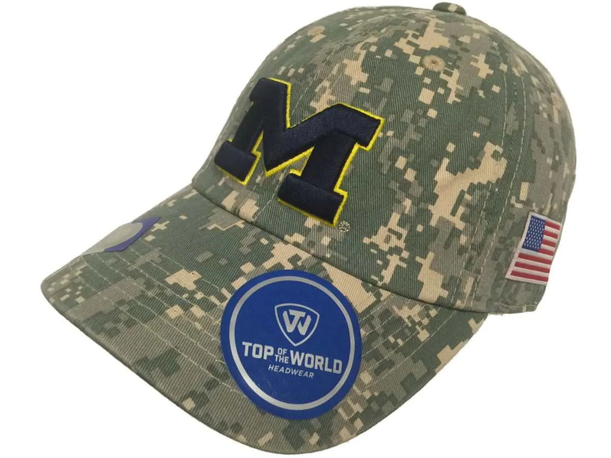 Michigan Wolverines TOW Digital Camouflage Flagship Adjustable Slouch Hat Cap