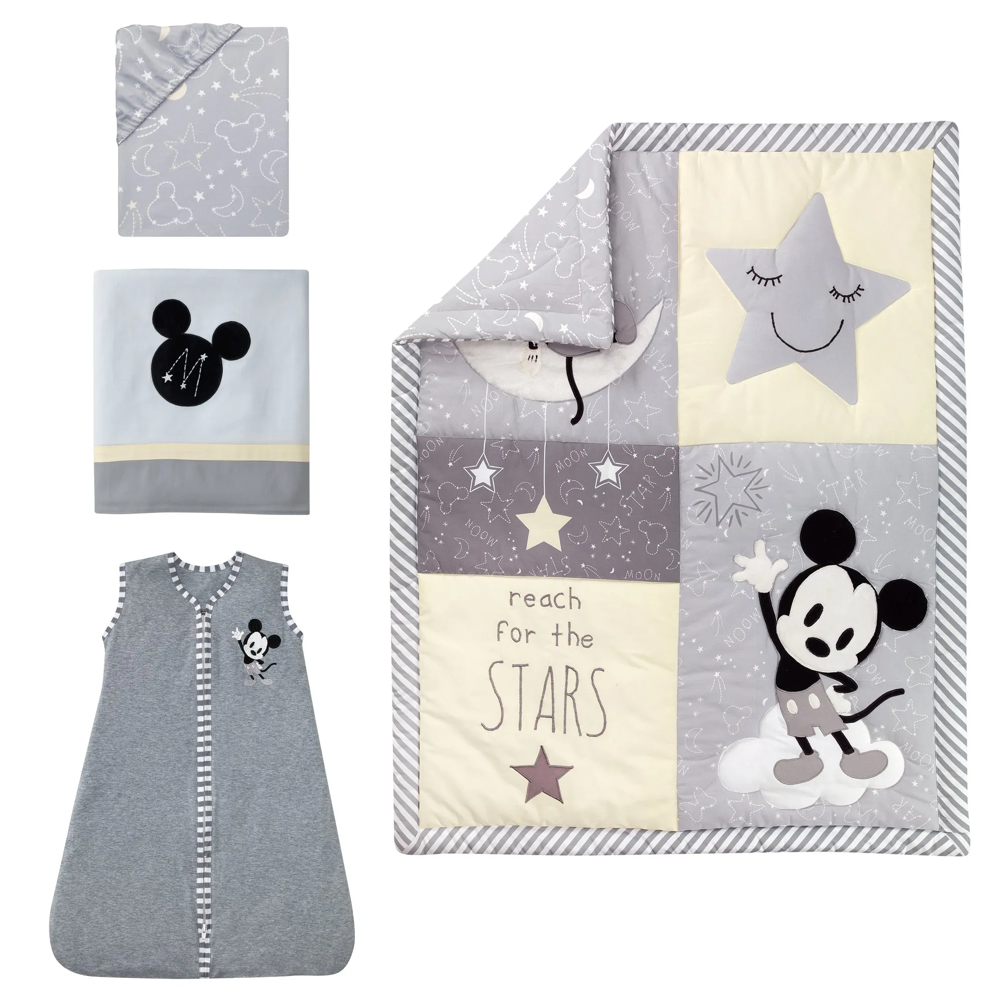 Mickey Mouse 4-Piece Crib Bedding Set