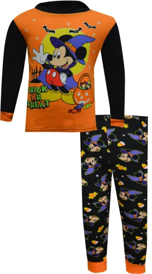 Mickey Mouse Trick or Treat Halloween Cotton Toddler Pajamas