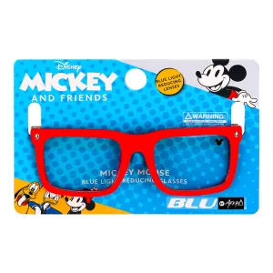 Mickey Red Wayfarer Frame Blue Light Blocking Glasses