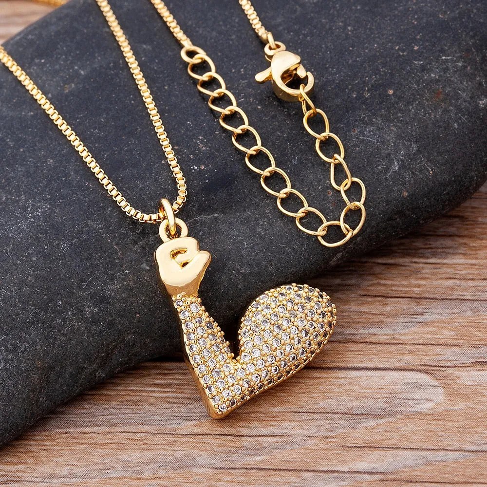 Micro Pave Gesture Hand Pendant Necklace with Rhinestone in Gold Color