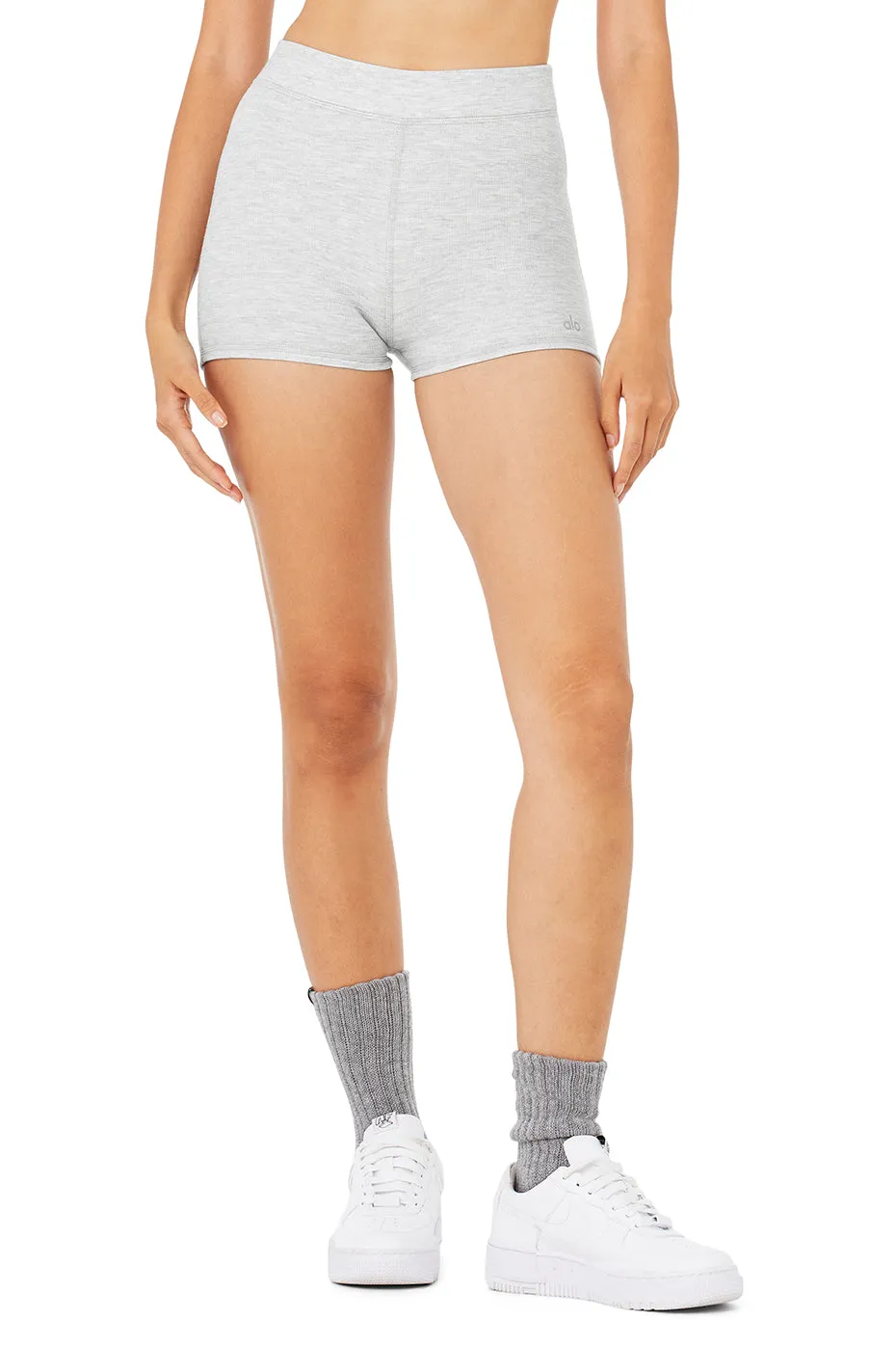 Micro Waffle Pleasant Boyshort - Athletic Heather Grey