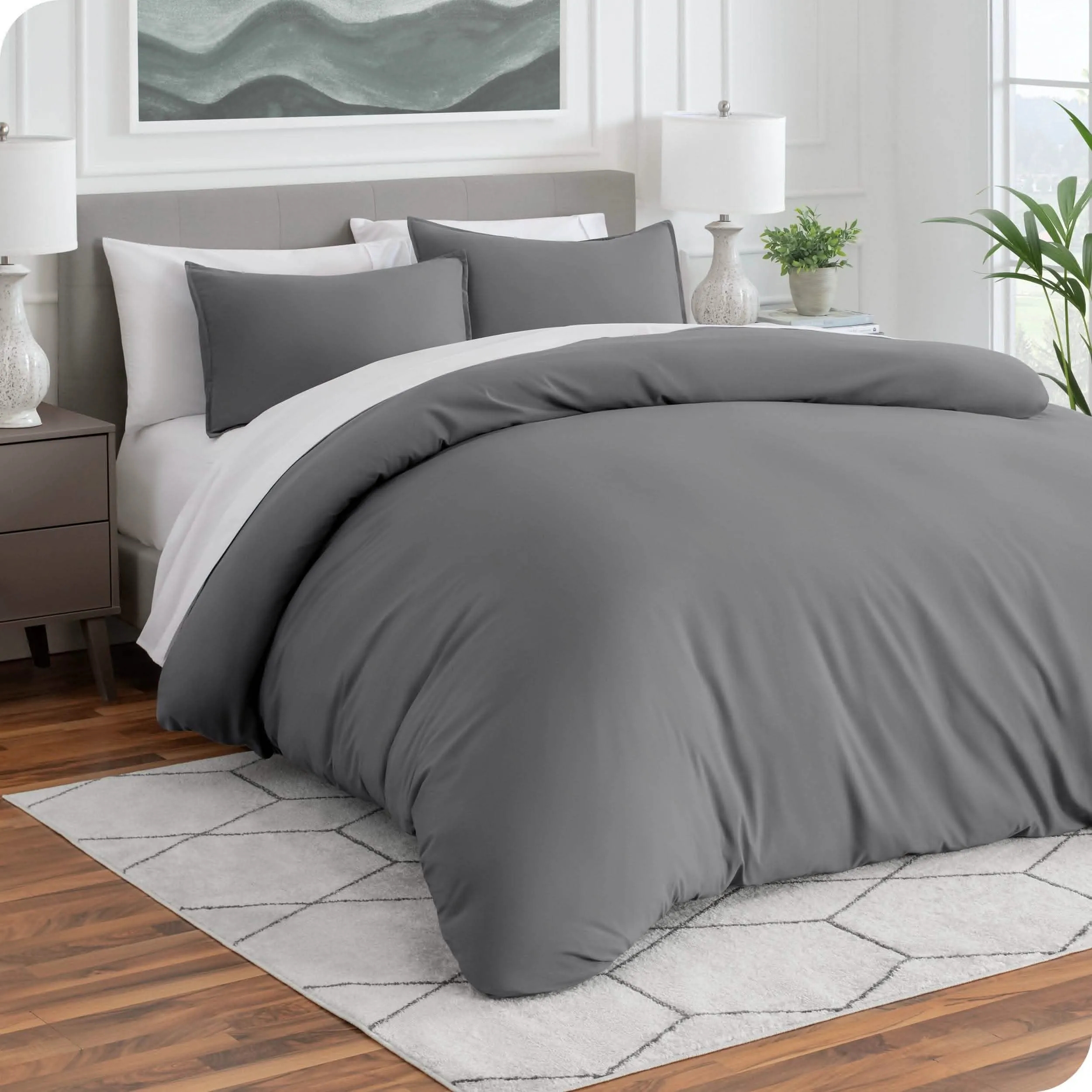 Microfiber Duvet Cover & Sham Set - King