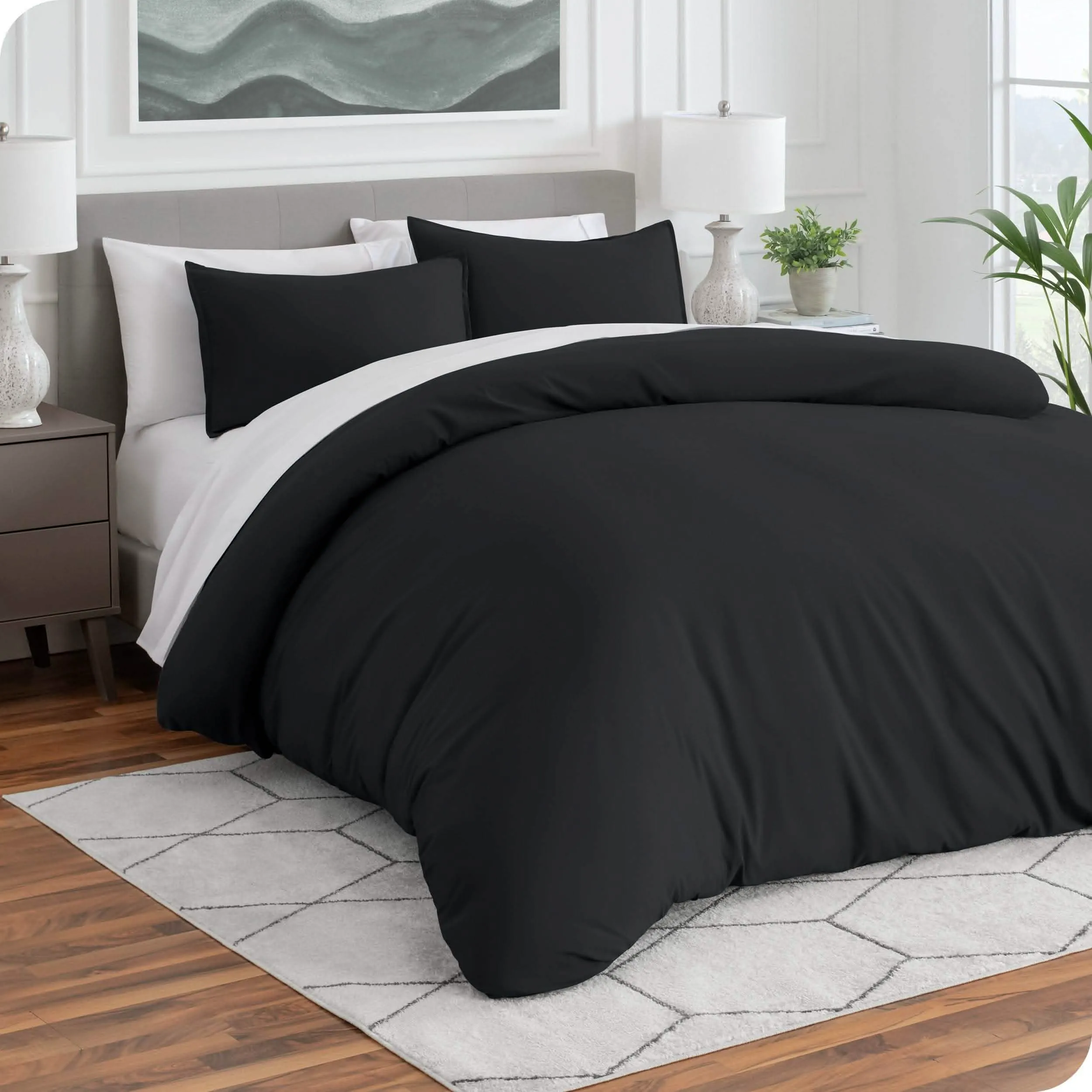 Microfiber Duvet Cover & Sham Set - King