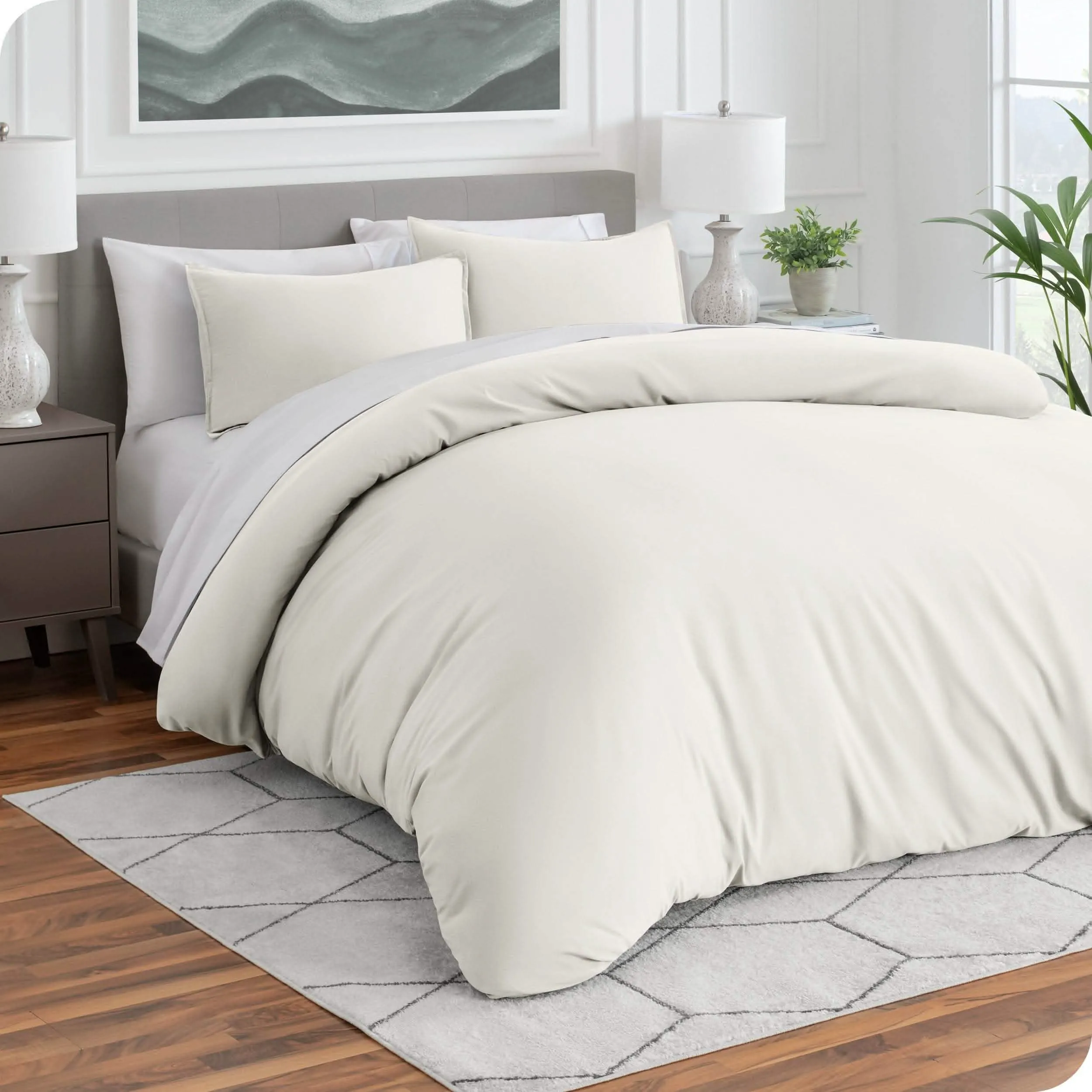 Microfiber Duvet Cover & Sham Set - King