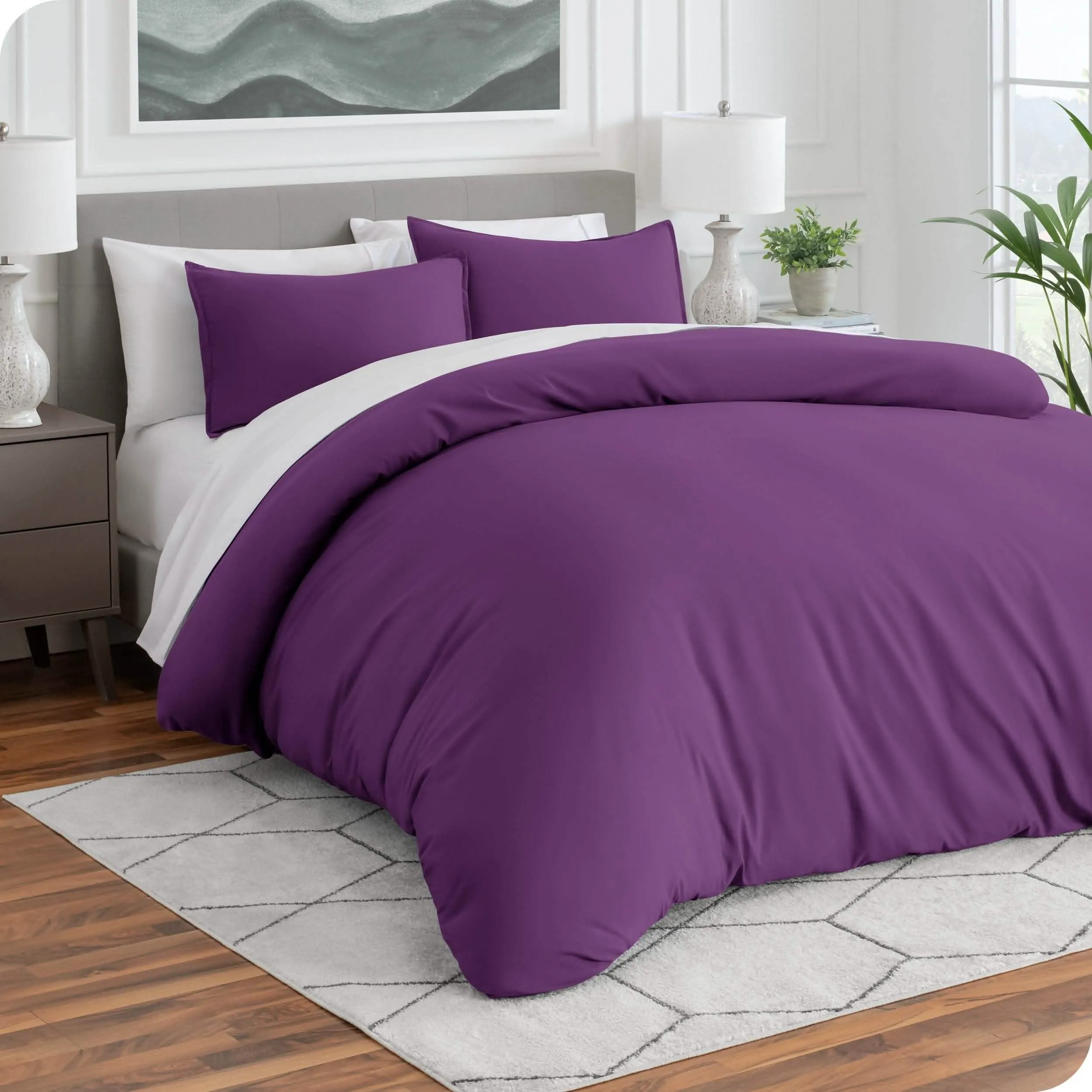 Microfiber Duvet Cover & Sham Set - King