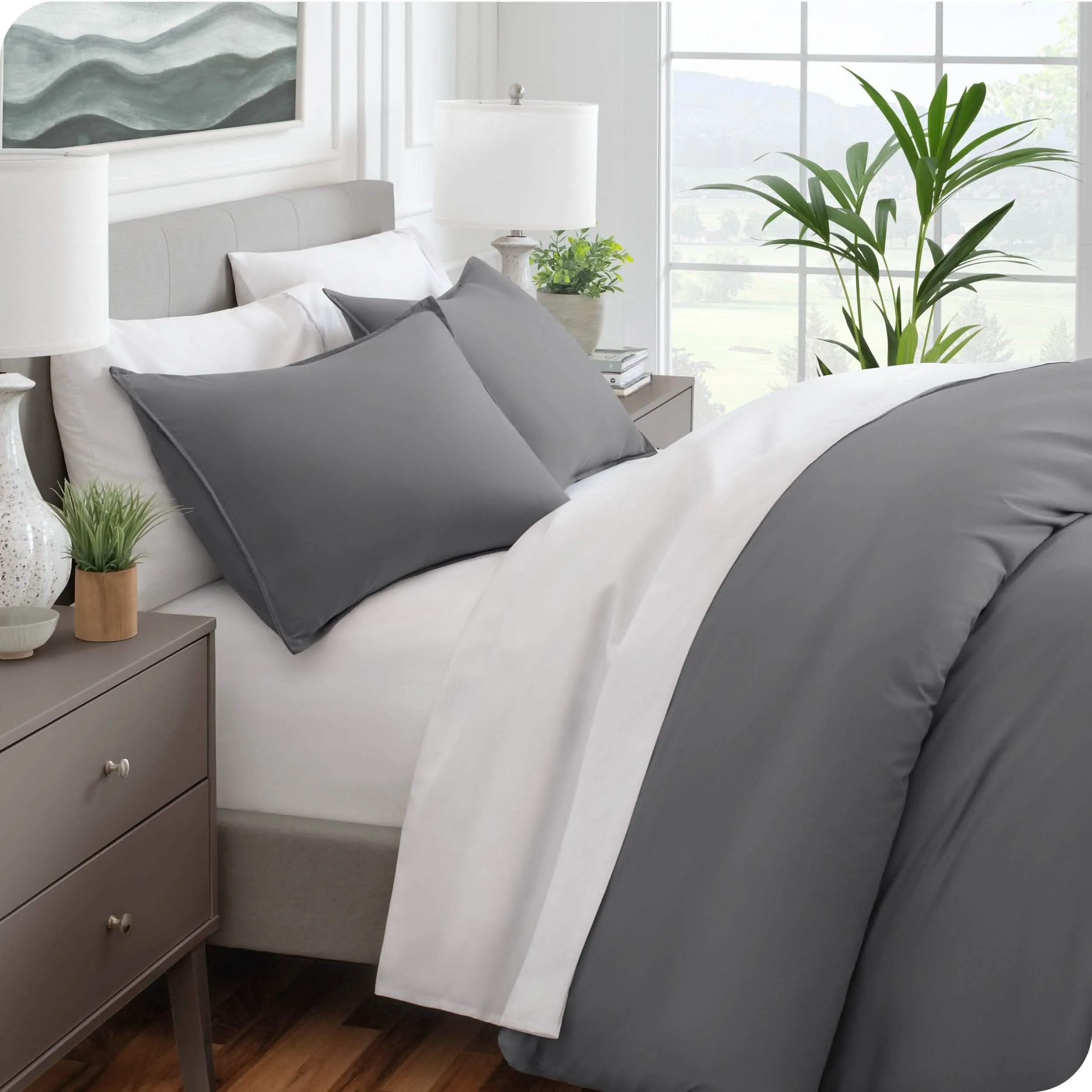 Microfiber Duvet Cover & Sham Set - King