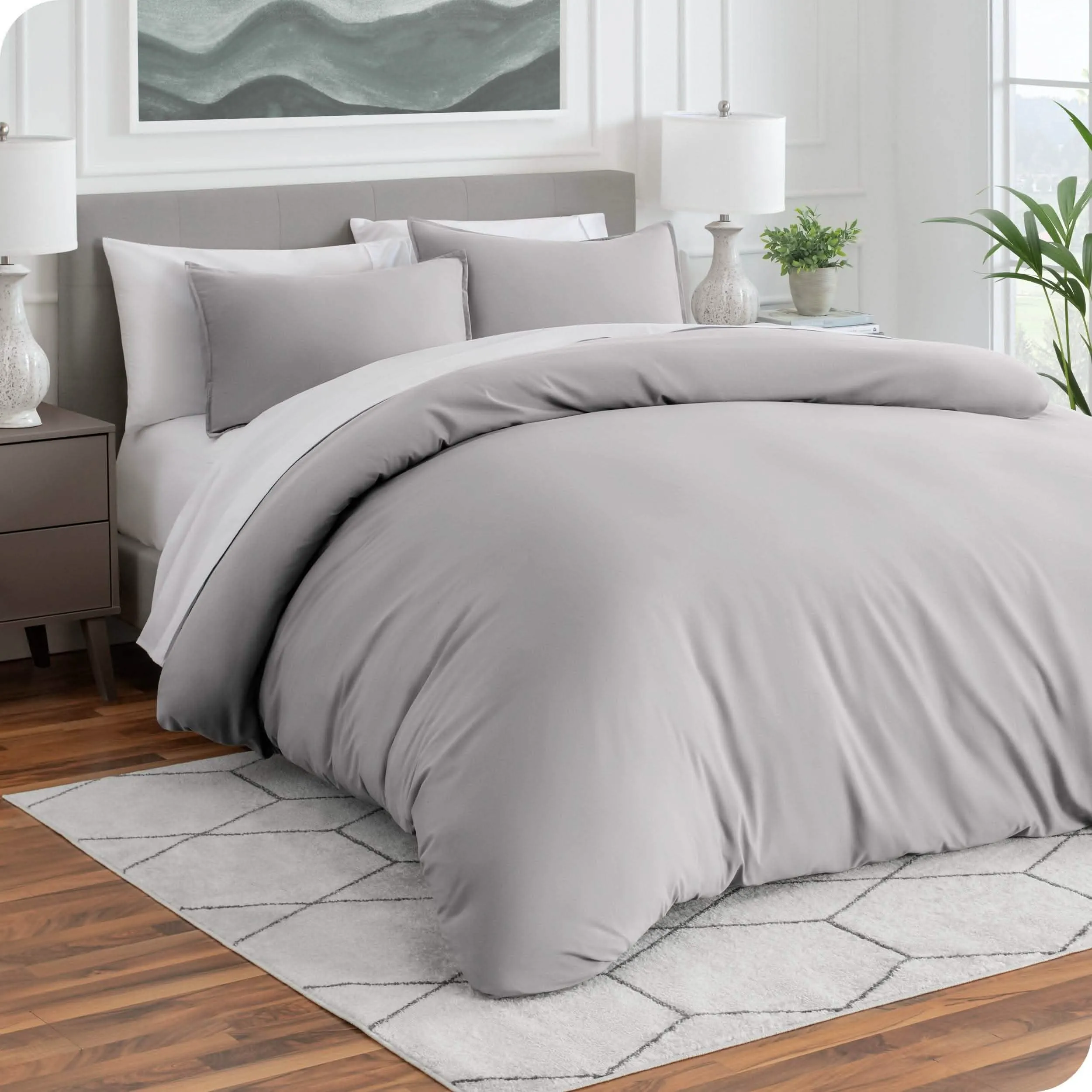 Microfiber Duvet Cover & Sham Set - King