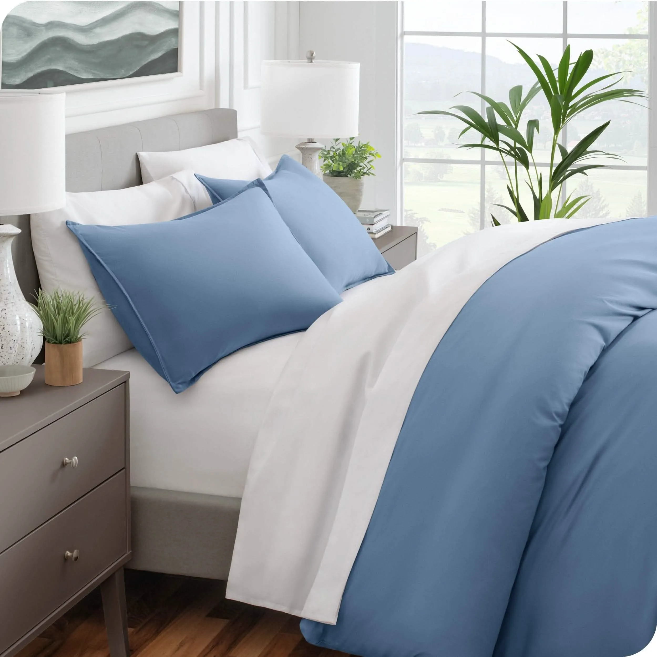 Microfiber Duvet Cover & Sham Set - Queen