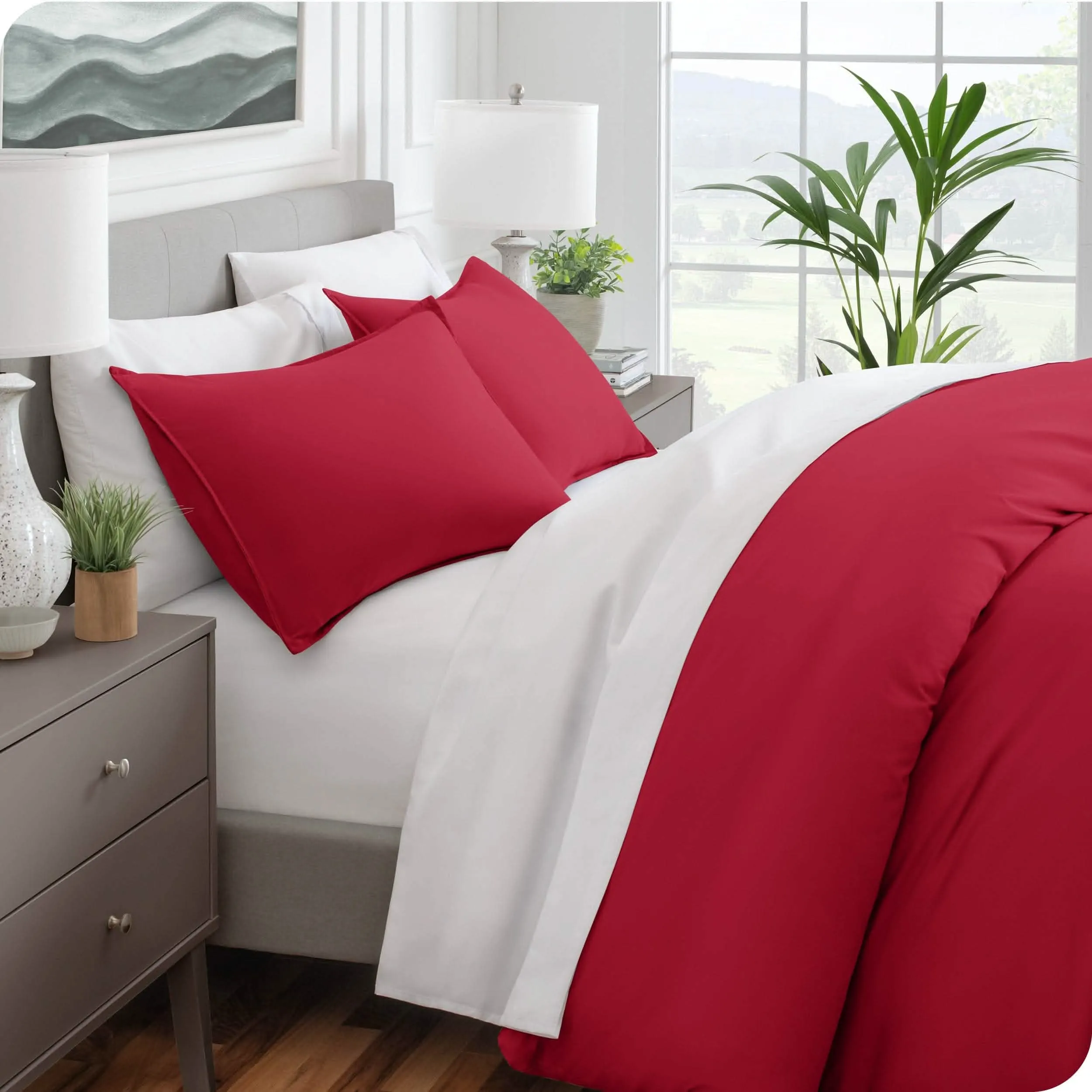 Microfiber Duvet Cover & Sham Set - Queen