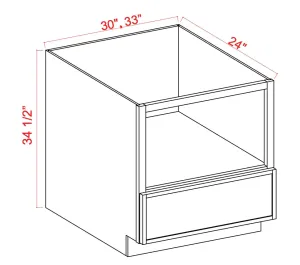 Microwave Base Cabinet - Shaker Slim