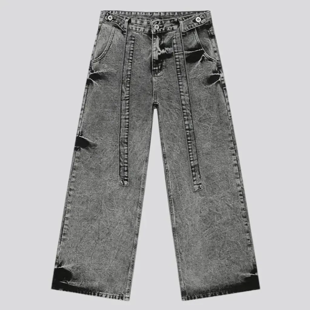 Mid rise baggy men's jeans