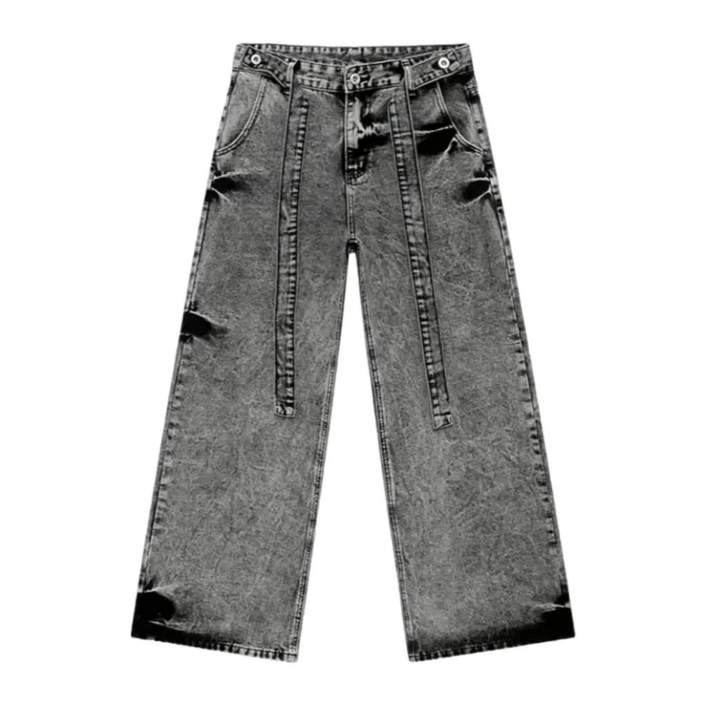 Mid rise baggy men's jeans