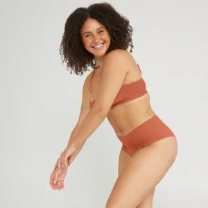 Mid-Rise Cheeky - Seamless Cotton - Spice