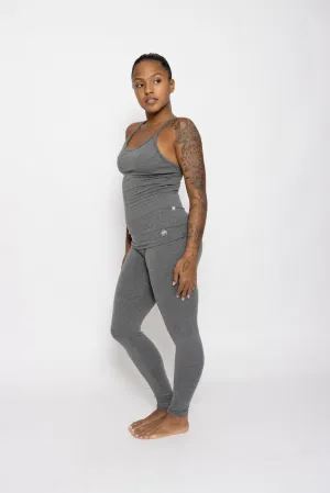 Mid-Rise Legging, Mixed Gray Supplex