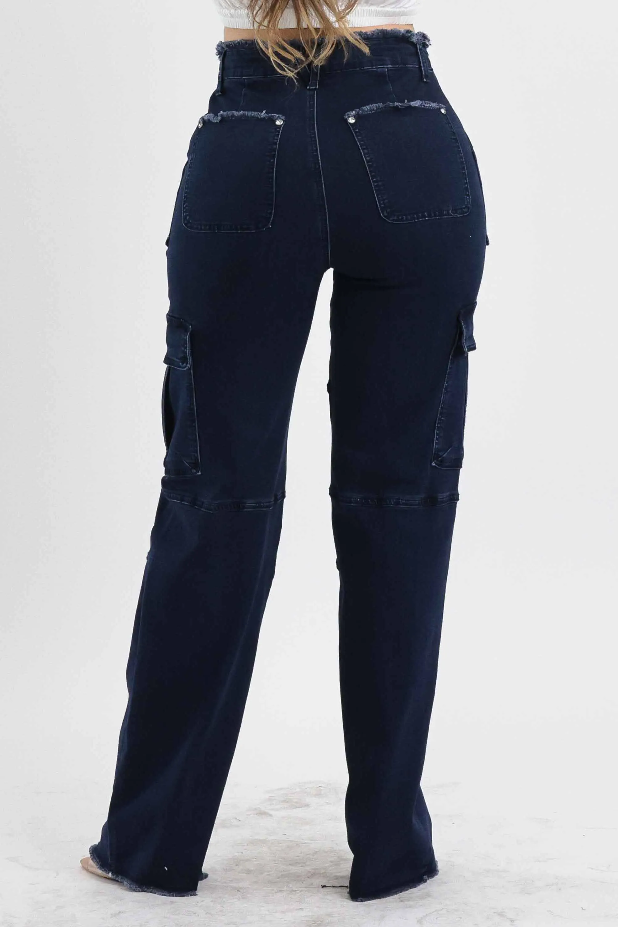 Mid-Rise Relaxed Cargo Jeans