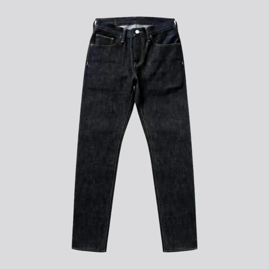 Mid rise selvedge men's jeans