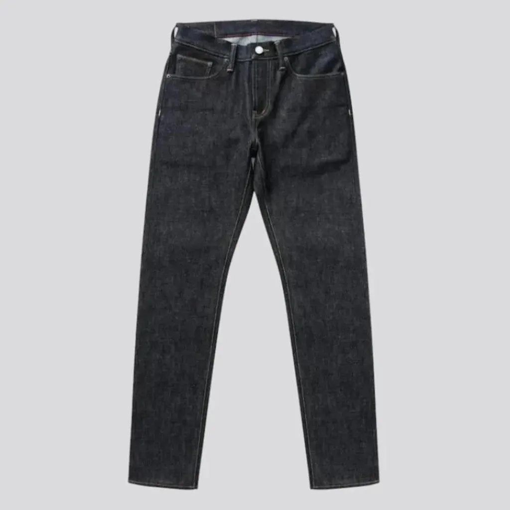 Mid rise selvedge men's jeans