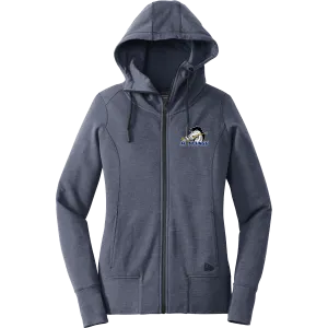 Mid-State Mustangs New Era Ladies Tri-Blend Fleece Full-Zip Hoodie