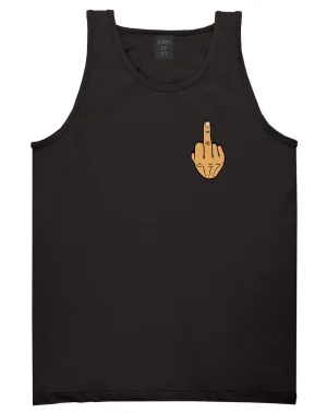 Middle Finger Funny Chest Mens Tank Top T-Shirt