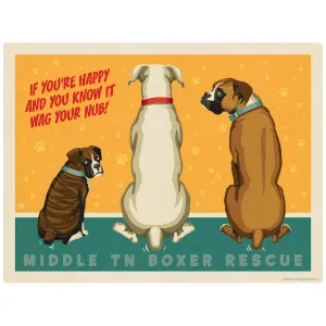 Middle TN Boxer Rescue Wag Your Nub Vinyl Sticker