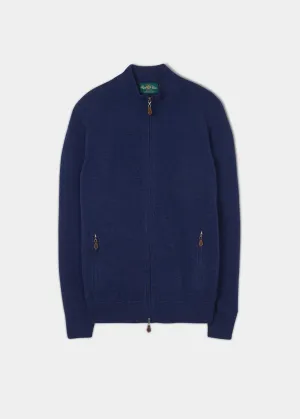 Midhurst Full Zip Jumper In Indigo - Regular Fit