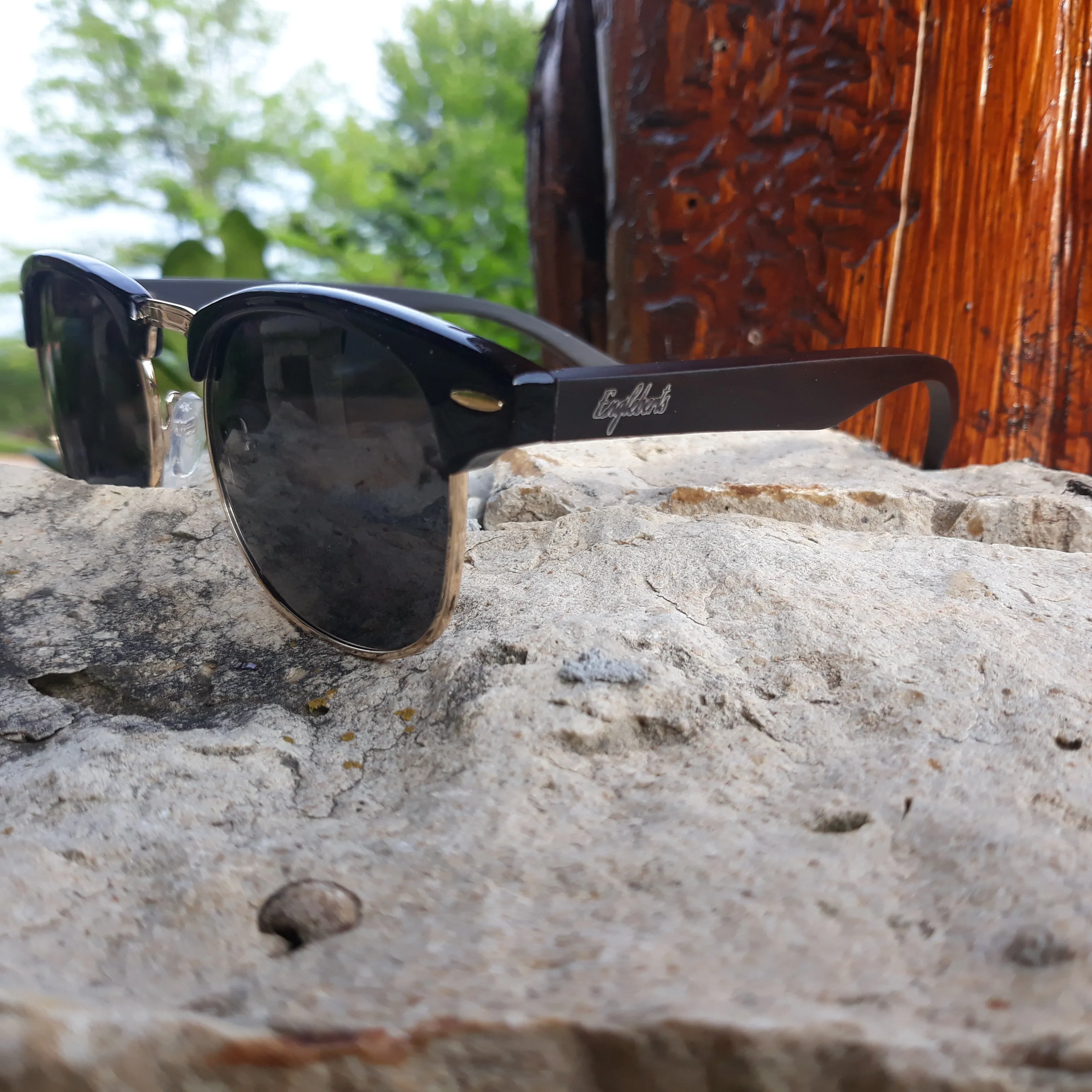 Midnight Black Bamboo Club Polarized Sunglasses