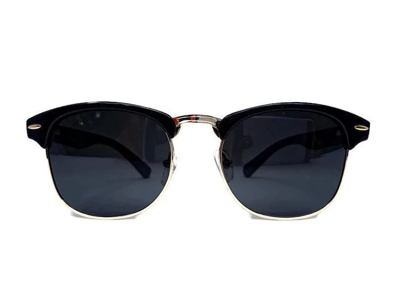 Midnight Black Bamboo Club Polarized Sunglasses