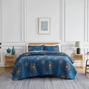 Midnight Floral Quilt Set